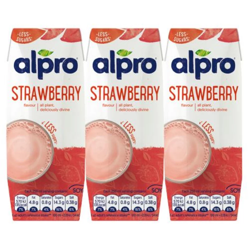 alpro Soy Strawberry Drink 3*250 ml - ألبرو