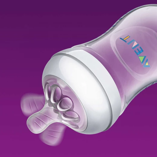 Philips Avent Natural Baby Bottle Slow Flow teat 260 ml, Blue Pack of 2 - فيليبس افينت - Image 2