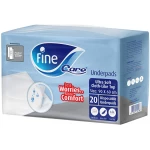 Fine Care, Disposable Underpads, Ultrasoft Cloth-Like Top, Size 60 x 90 cm, Pack of 20 - Fine