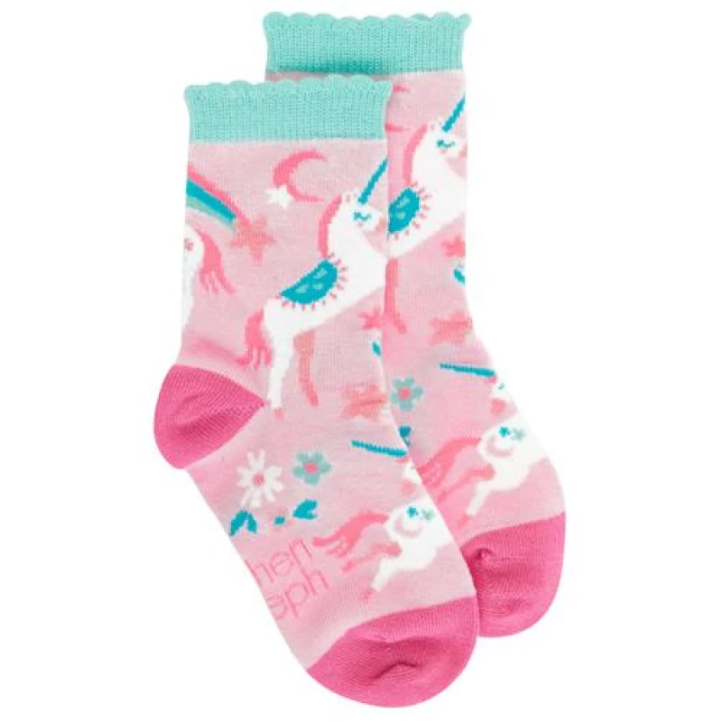 Stephen Joseph Toddler Socks Rainbow Unicorn Medium - ستيفن جوزيف