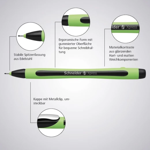 Schneider Fineliner Xpress 0.8mm 2 pieces, Red - Schneider - Image 2