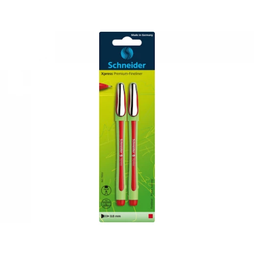 Schneider Fineliner Xpress 0.8mm 2 pieces, Red Schneider Fineliner Xpress 0.8mm 2 pieces, Red
