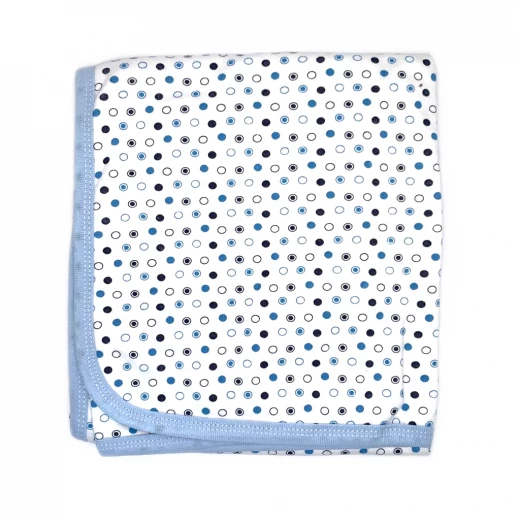 Baby Cotton Blanket, White with Dots Baby Cotton Blanket, White with Dots