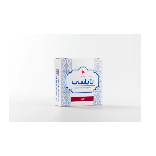 صابون بزيت الزيتون الطبيعي ، برائحة الرمان، 100 جرام من نابلسي - نابلسي - Image 4