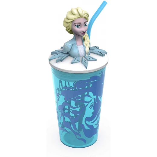 Zak Designs Elsa 2 Anna 15oz Plastic Funtastic Tumbler with Straw Zak Designs Elsa 2 Anna 15oz Plastic Funtastic Tumbler with Straw