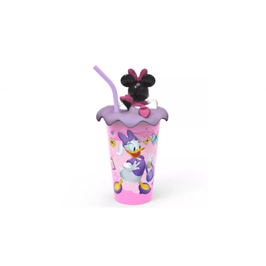 Zak Designs Mickey Mouse & Friends Minnie Mouse 15oz Plastic Cup With Lid And Straw - زاك ديزاينز - Image 3