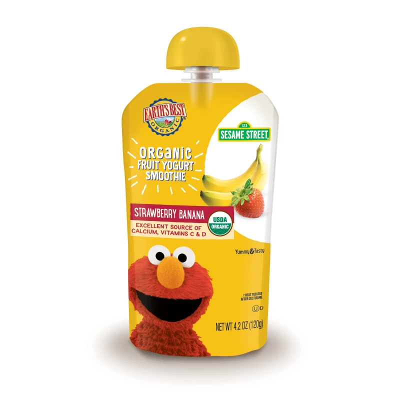 Earth's Best Organic Yogurt Smoothie Strawberry Banana 120g - إيرثس بيست أورجانك