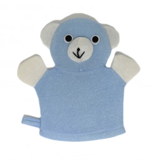 Bath Sponge Hand Glove, Blue Bath Sponge Hand Glove, Blue