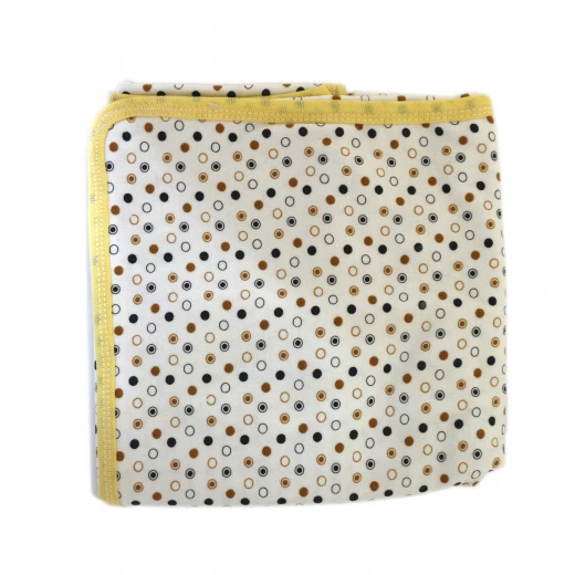 Baby Cotton Blanket, Yellow with Dots Baby Cotton Blanket, Yellow with Dots