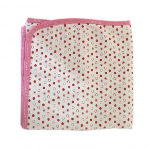 Baby Cotton Blanket, Pink with Dots Baby Cotton Blanket, Pink with Dots