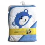 Fashion Baby Bath Towel Hooded Blue Bear