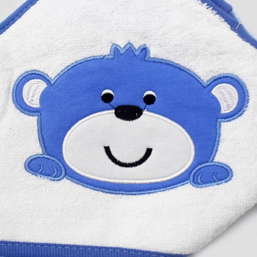 Fashion Baby Bath Towel Hooded Blue Bear - Image 3