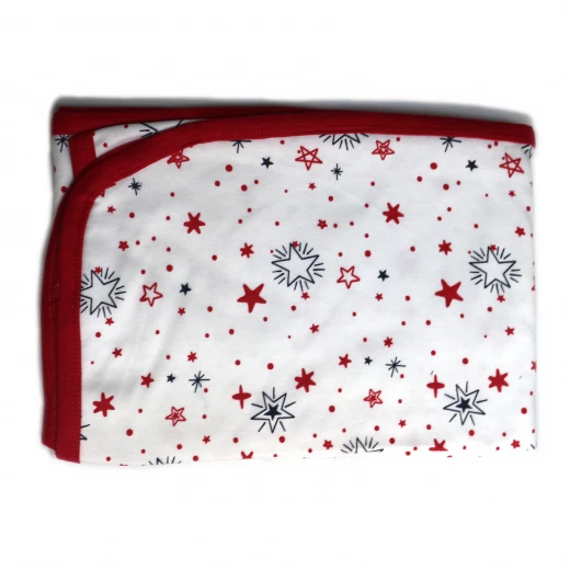 Baby Cotton Blanket, Red Baby Cotton Blanket, Red
