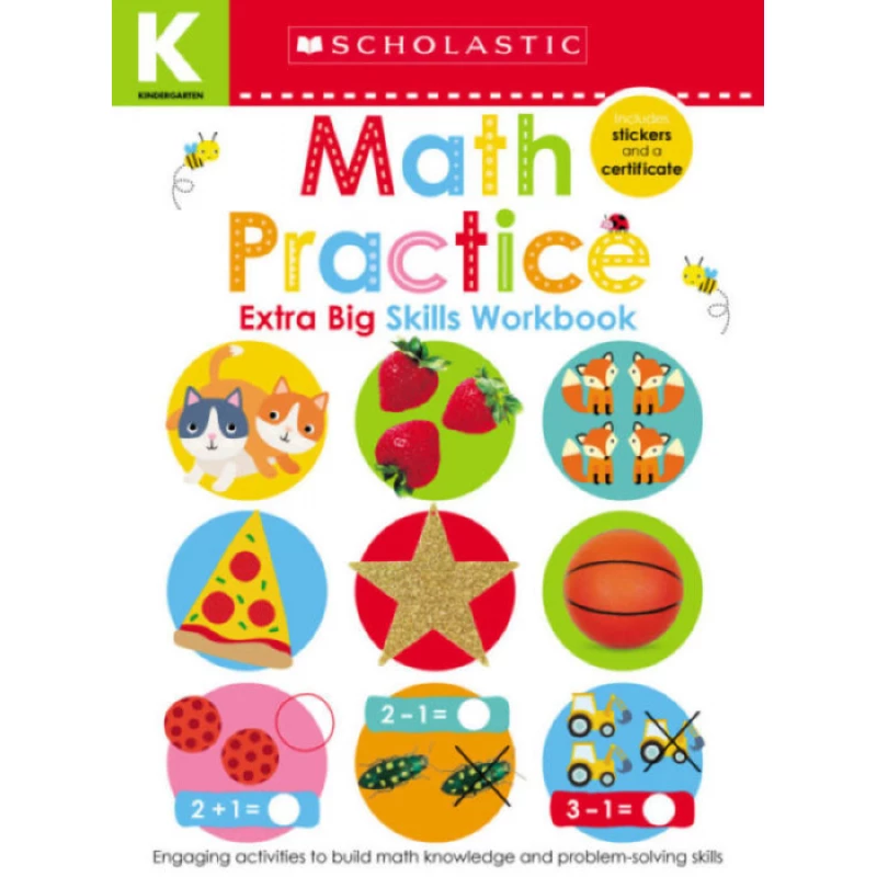 Scholastic Early Learners: Kindergarten Extra Big Skills Workbook: Math Practice, 24 pages - سكولاستيك