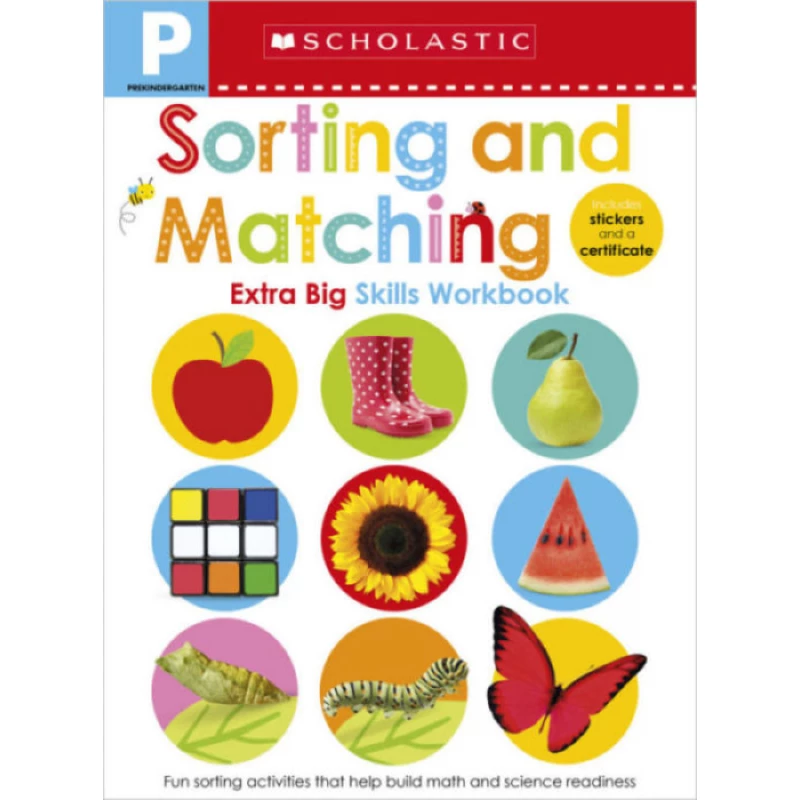 Scholastic Early Learners: Pre-K Extra Big Skills Workbook: Sorting and Matching, 68 pages - سكولاستيك