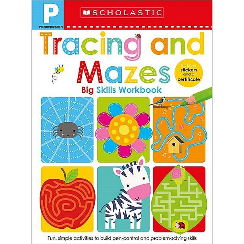 Scholastic Early Learners: Pre-K Big Skills Workbook: Tracing and Mazes, 48 صفحة - سكولاستيك