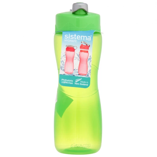 Sistema Hourglass Plastic Water Bottle, 645 ml, Green Sistema Hourglass Plastic Water Bottle, 645 ml, Green