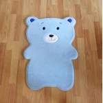 Kaison Cartoon Floor Mat, Blue Bear
