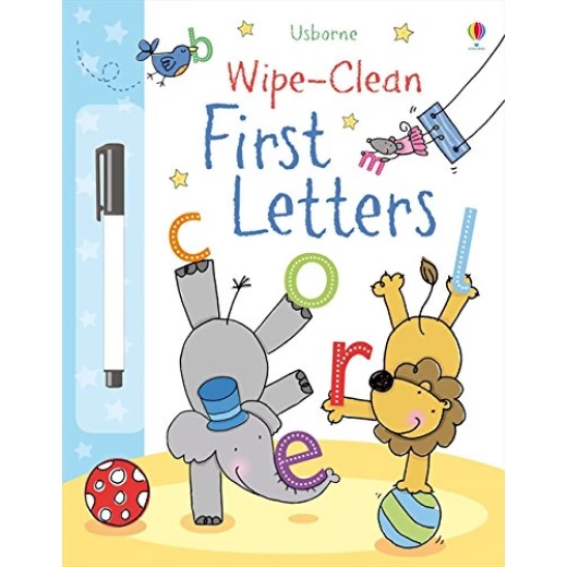 Usborne Wipe-Clean First Letters (Wipe-Clean Books) Paperback
