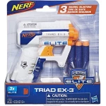 مسدس نيرف N-Strike Elite Triad EX-3 – صغير الحجم ويطلق 3 سهام (أبيض) - نيرف