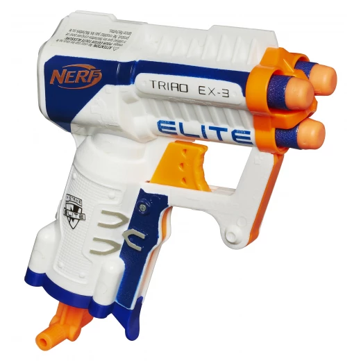مسدس نيرف N-Strike Elite Triad EX-3 – صغير الحجم ويطلق 3 سهام (أبيض) - نيرف - Image 2