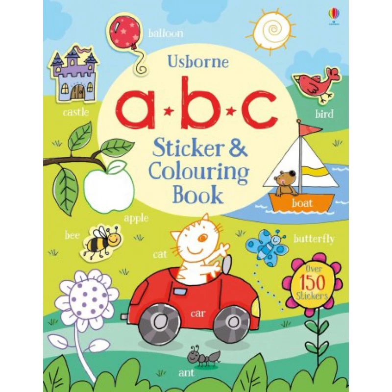 ABC Sticker and Colouring Book, 40 pages - يو إس بورن