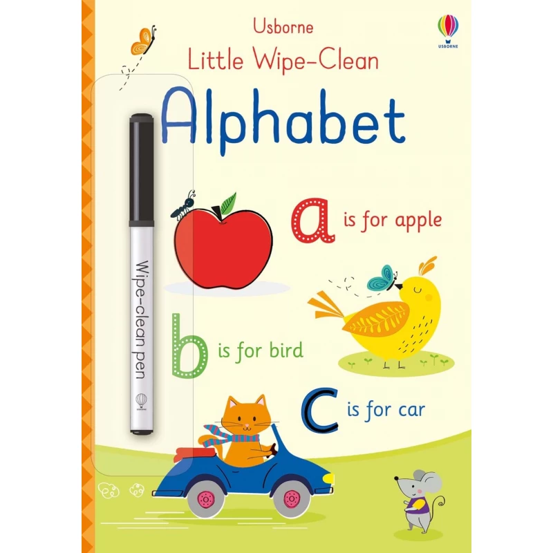 كتاب الأبجدية القابل للمسح للأطفال تعلم ثنائي اللغة الإنجليزية والعربية رسوم توضيحية متطابقة 20 صفحة محو الأمية المبكرة - يو إس بورن
