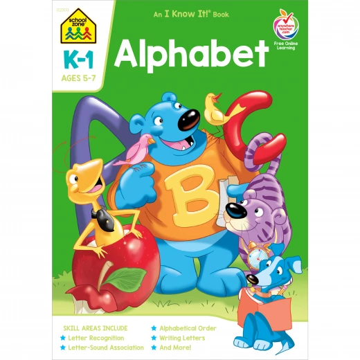 School Zone Alphabet Grades K-1 Workbook, 32 pages School Zone Alphabet Grades K-1 Workbook, 32 pages