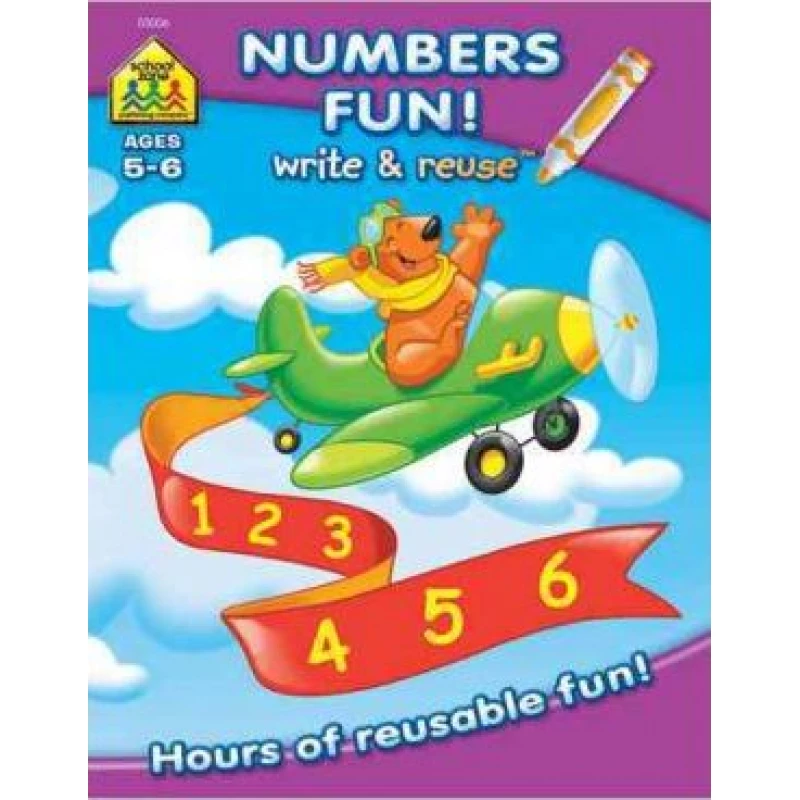 School Zone Math Readiness a Wipe-Off Book: Hours of Reusable Fun!, 26 pages - سكول زون