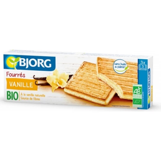 Bjorg Organic Biscuits With Vanilla Filling, 225g