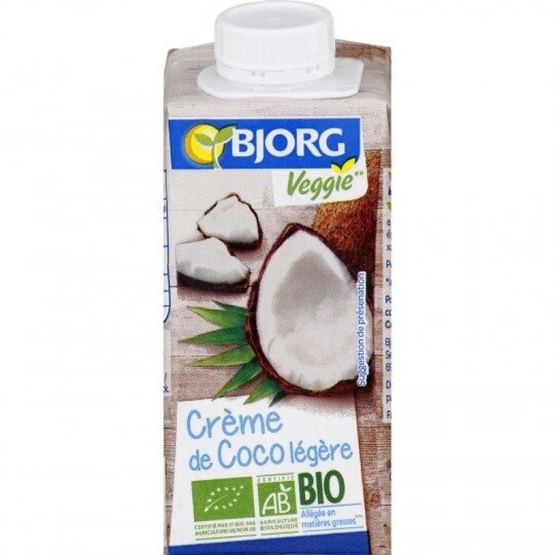 Bjorg Organic Coconut 57.6% Cream, 200ml - بي جورج