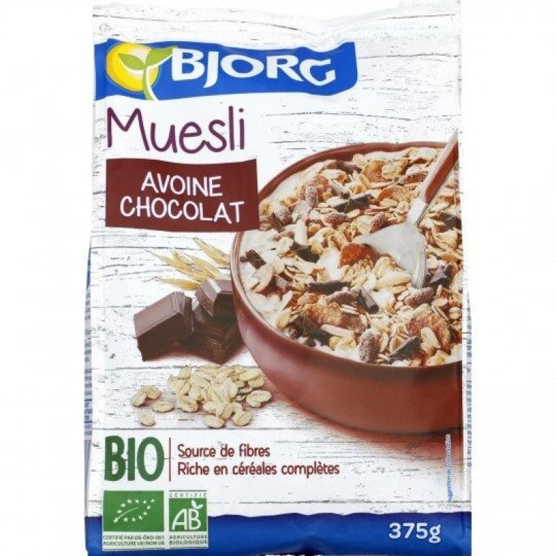 Bjorg Organic Muesli with Chocolate, 375g - بي جورج