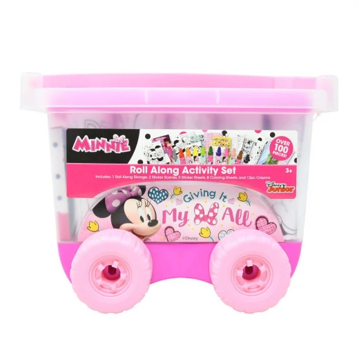 Disney Minnie Roll Along Stationery & Activity Set in Storage Wagon - ديزني - Image 2