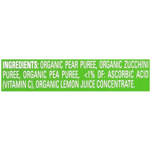 Happy Baby Organics Pears, Zucchini & Peas Pouch, 113 g - هابي بيبي - Image 2