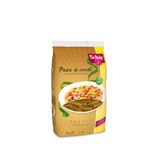 Schär Multigrain Fusilli ، خالي من الجلوتين ، 250 جم Schär Multigrain Fusilli ، خالي من الجلوتين ، 250 جم