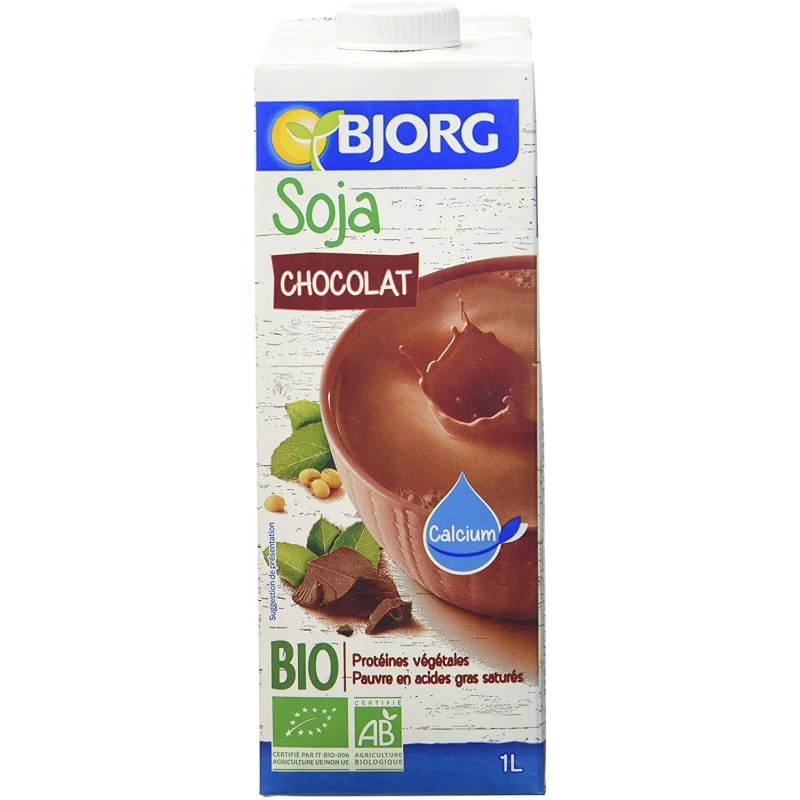 BJORG Soy Drink Chocolate Calcium Bio 1 L. مشروب الصويا BJORG Chocolate Calcium Bio 1 L - بي جورج