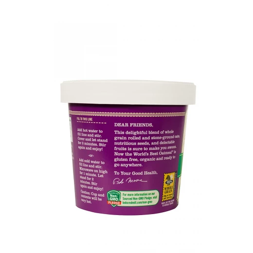 Bob's Red Mill Organic Oatmeal Cup with Fruits & Seed, 70 g - بوبز ريد ميل - Image 2