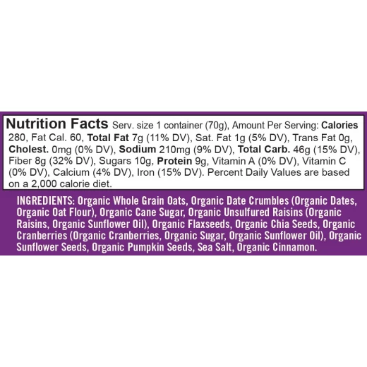 Bob's Red Mill Organic Oatmeal Cup with Fruits & Seed, 70 g - بوبز ريد ميل - Image 4
