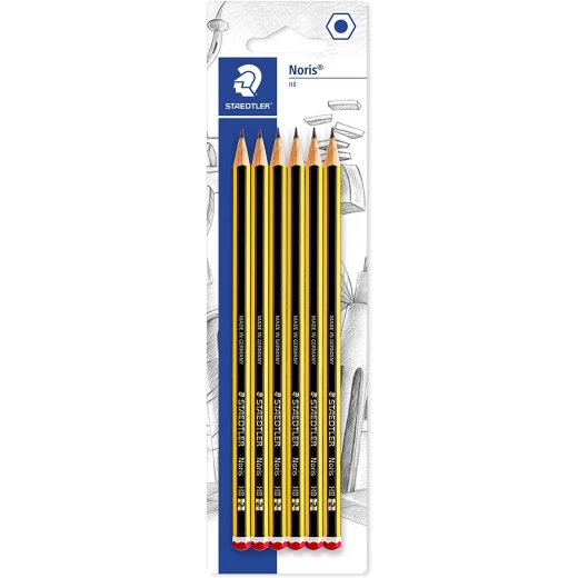 Staedtler Noris HB Pencils, Pack of 6 Staedtler Noris HB Pencils, Pack of 6