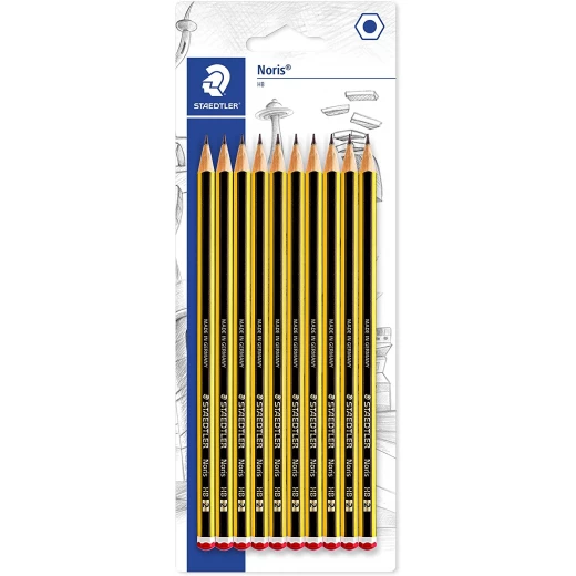Staedtler Noris HB Pencils, Pack of 10 Staedtler Noris HB Pencils, Pack of 10