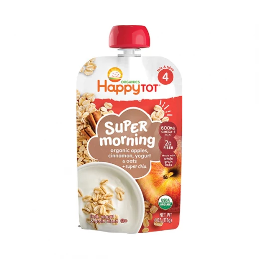 Happy Tot Fruit, Yogurt & Grain Blend, Apples, Cinnamon, Yogurt & Oats, Organics, Pouch Happy Tot Fruit, Yogurt & Grain Blend, Apples, Cinnamon, Yogurt & Oats, Organics, Pouch