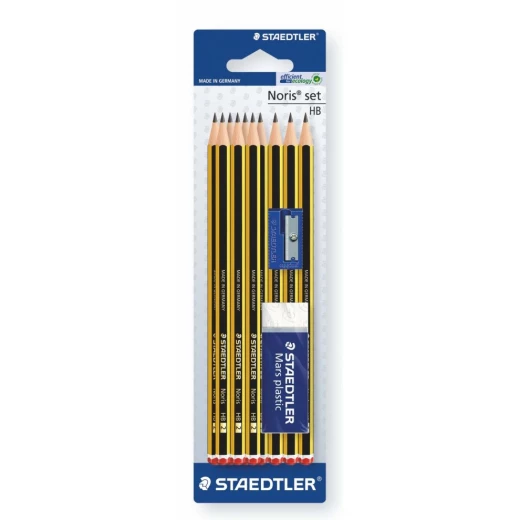 Staedtler 10 Graphite Pencils HB, 1 Eraser and 1 Sharpener Staedtler 10 Graphite Pencils HB, 1 Eraser and 1 Sharpener