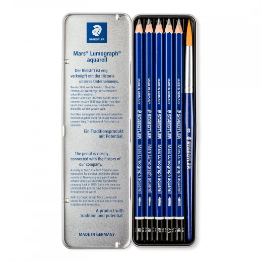 Staedtler Mars® Lumograph® Aquarell Watercolour Graphite Pencil Pack of 5 - ستدلر - Image 5