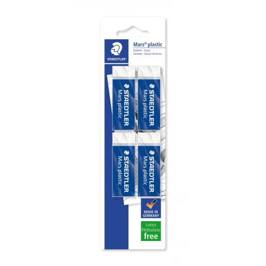 Staedtler Mars® Plastic Eraser in Premium Quality Pack of 4 Staedtler Mars® Plastic Eraser in Premium Quality Pack of 4