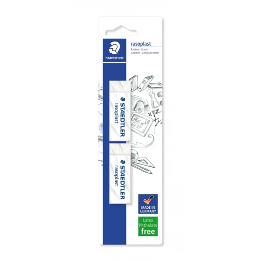 Staedtler Rasoplast Eraser, Pack of 2 Staedtler Rasoplast Eraser, Pack of 2