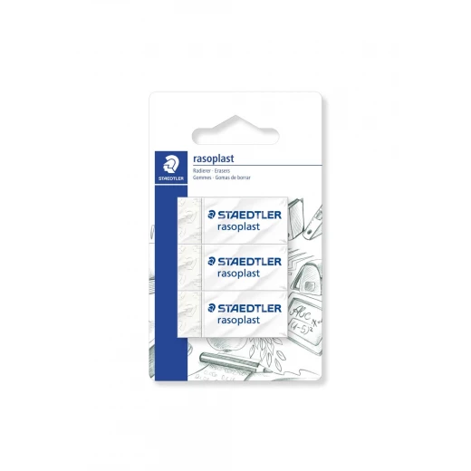 Staedtler Rasoplast Eraser, Pack of 3 Staedtler Rasoplast Eraser, Pack of 3