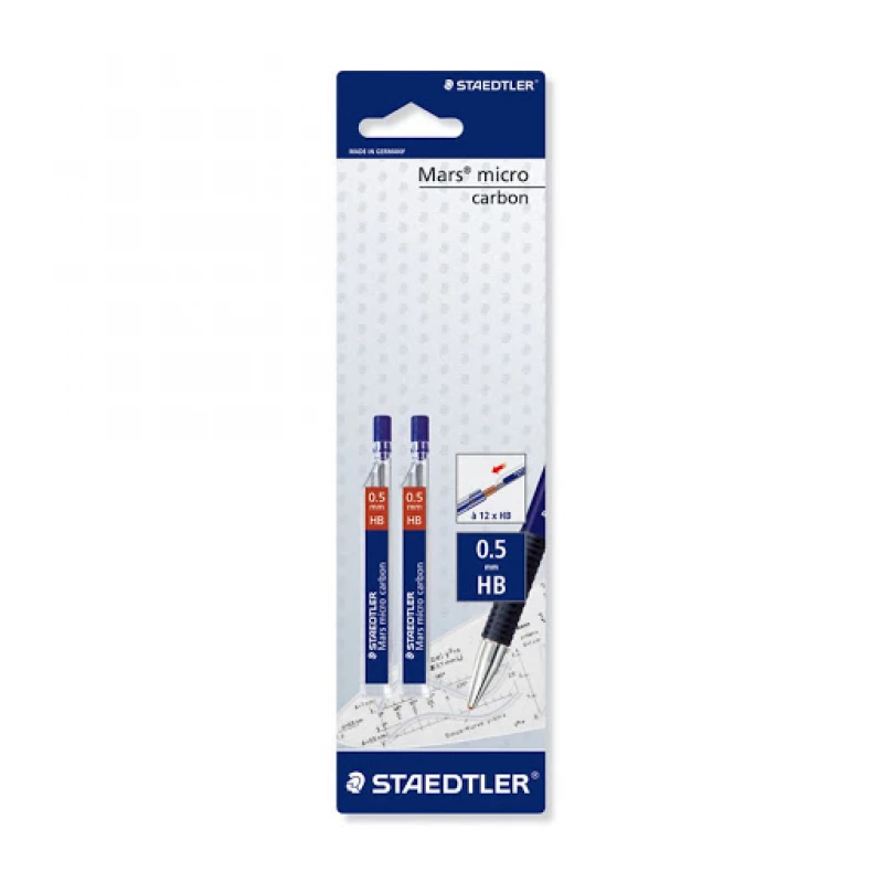 Staedtler Mars Micro Refill Lead 0.5 mm, HB, Pack of 2 - ستدلر