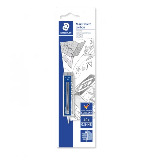 Staedtler Mars Micro Refill Lead 0.5 mm, HB, 40 Leads Staedtler Mars Micro Refill Lead 0.5 mm, HB, 40 Leads