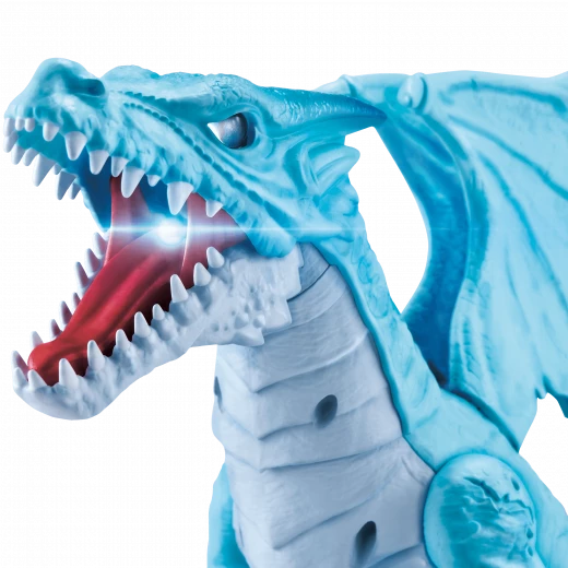 Zuru Robo Alive Roaring Ice Dragon Battery-Powered Robotic Toy, Blue - زورو - Image 3