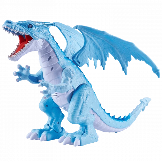 Zuru Robo Alive Roaring Ice Dragon Battery-Powered Robotic Toy, Blue - زورو - Image 5